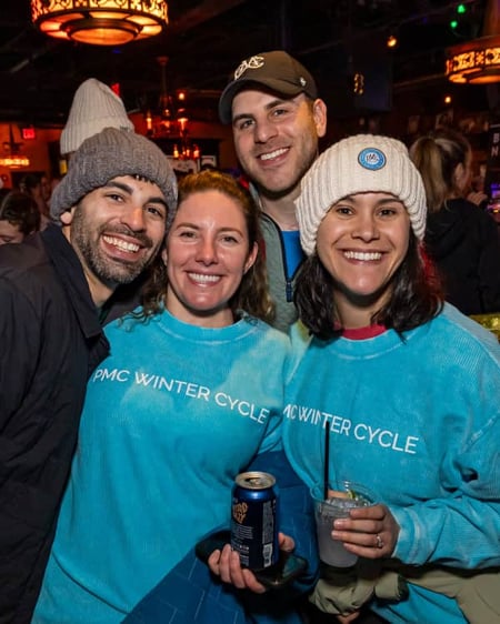 PMC Winter Cycle riders at the after party
